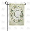 America Forever Sage Floral Monogram Garden Flag