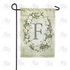 America Forever Sage Floral Monogram Garden Flag