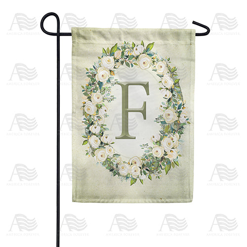 America Forever Sage Floral Monogram Garden Flag