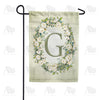 America Forever Sage Floral Monogram Garden Flag
