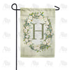 America Forever Sage Floral Monogram Garden Flag