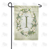 America Forever Sage Floral Monogram Garden Flag