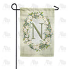 America Forever Sage Floral Monogram Garden Flag