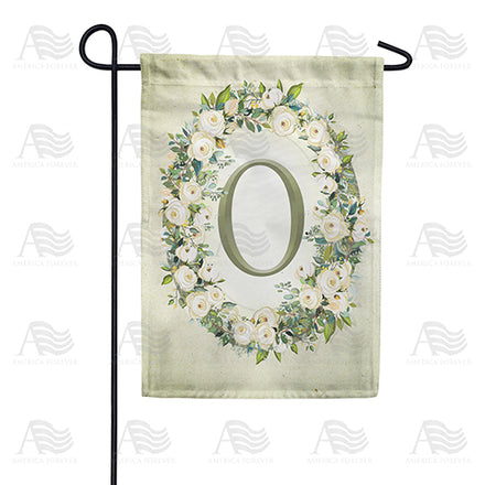America Forever Sage Floral Monogram Garden Flag