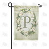 America Forever Sage Floral Monogram Garden Flag