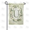 America Forever Sage Floral Monogram Garden Flag