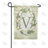 America Forever Sage Floral Monogram Garden Flag