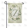America Forever Sage Floral Monogram Garden Flag