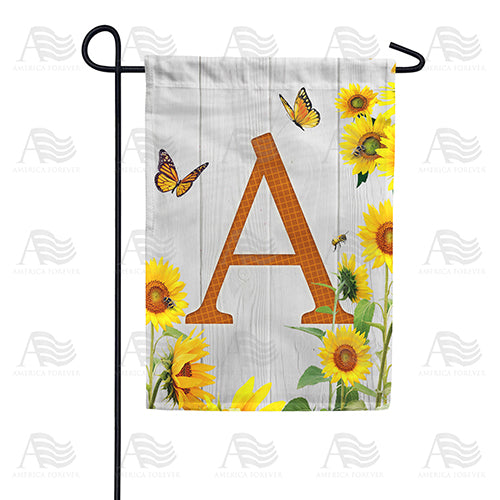 America Forever Country Sunflowers Monogram Garden Flag
