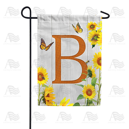 America Forever Country Sunflowers Monogram Garden Flag