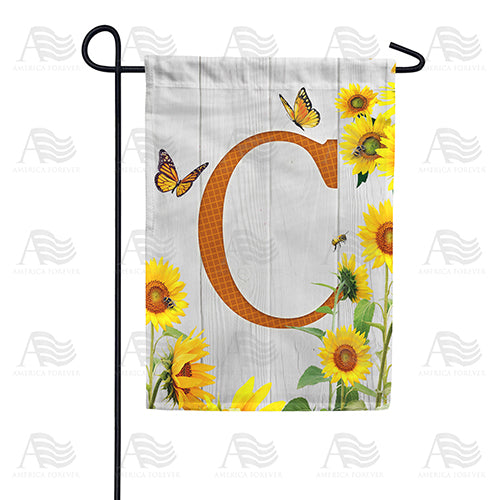 America Forever Country Sunflowers Monogram Garden Flag