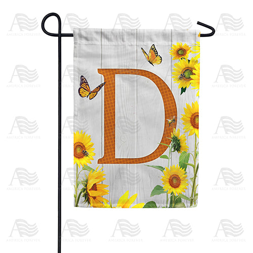America Forever Country Sunflowers Monogram Garden Flag