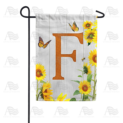 America Forever Country Sunflowers Monogram Garden Flag