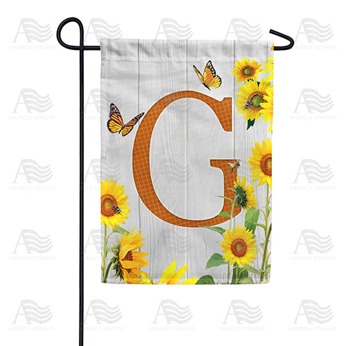 America Forever Country Sunflowers Monogram Garden Flag