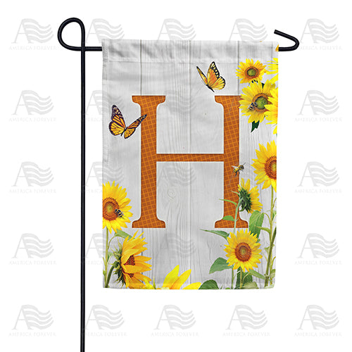 America Forever Country Sunflowers Monogram Garden Flag