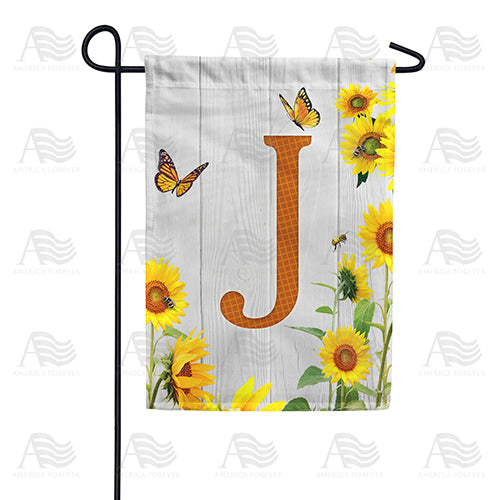 America Forever Country Sunflowers Monogram Garden Flag