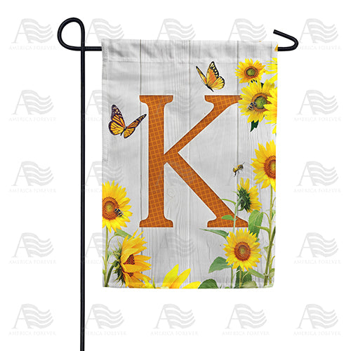 America Forever Country Sunflowers Monogram Garden Flag