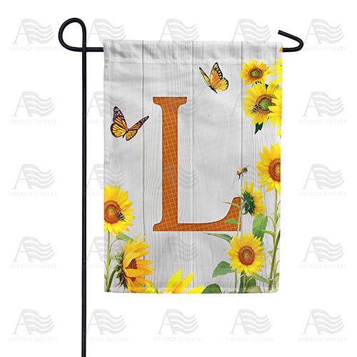 America Forever Country Sunflowers Monogram Garden Flag