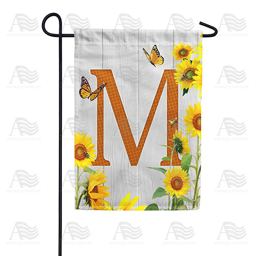 America Forever Country Sunflowers Monogram Garden Flag