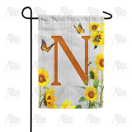 America Forever Country Sunflowers Monogram Garden Flag