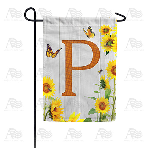 America Forever Country Sunflowers Monogram Garden Flag