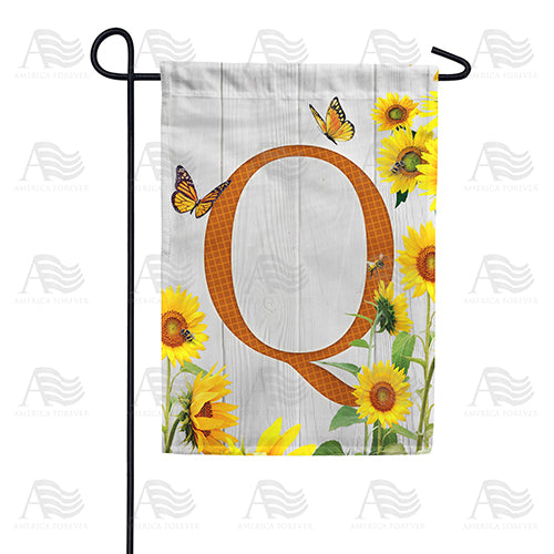 America Forever Country Sunflowers Monogram Garden Flag