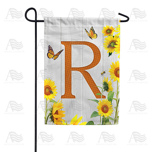 America Forever Country Sunflowers Monogram Garden Flag