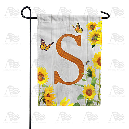 America Forever Country Sunflowers Monogram Garden Flag