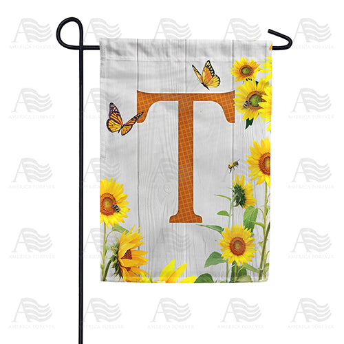 America Forever Country Sunflowers Monogram Garden Flag