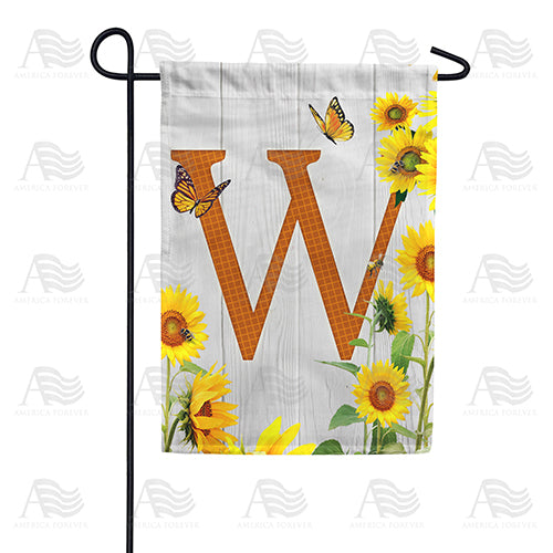 America Forever Country Sunflowers Monogram Garden Flag