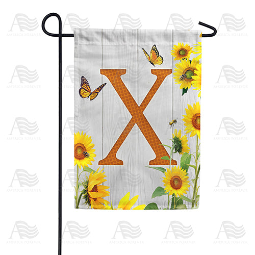 America Forever Country Sunflowers Monogram Garden Flag