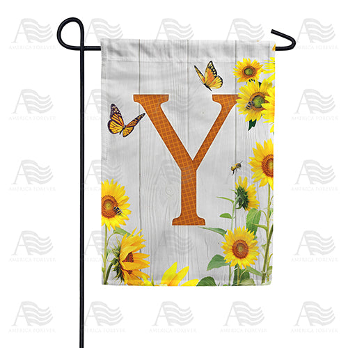 America Forever Country Sunflowers Monogram Garden Flag