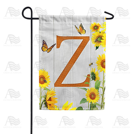 country-sunflowers-monogram-garden-flag