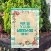 America Forever Personalized Watercolor Stripes Message Garden Flag