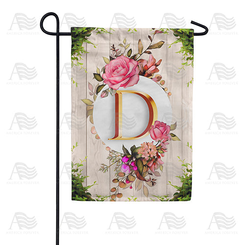 America Forever Fancy Rose Monogram Garden Flag