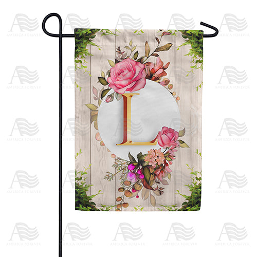 America Forever Fancy Rose Monogram Garden Flag