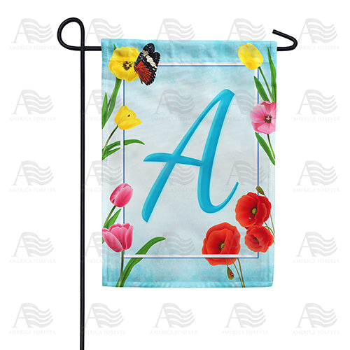 America Forever Spring Beauties Monogram Garden Flag