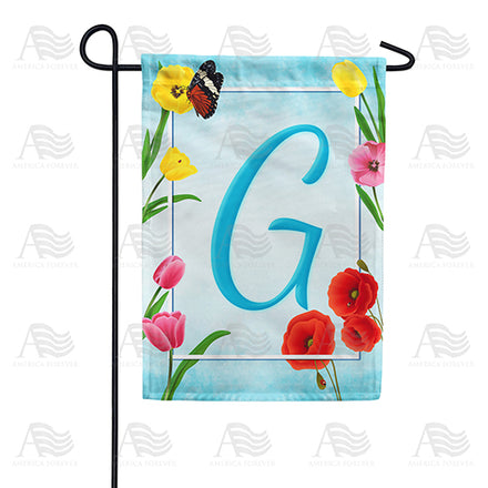 America Forever Spring Beauties Monogram Garden Flag