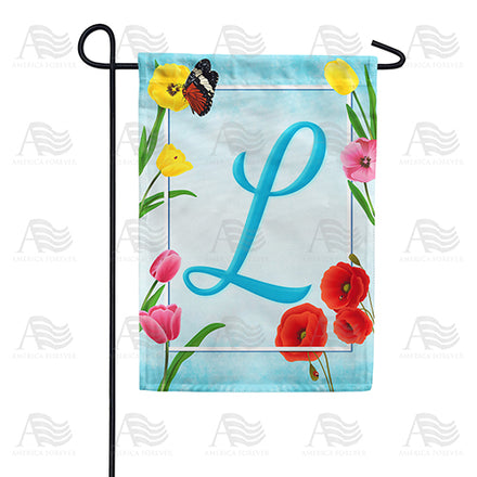 America Forever Spring Beauties Monogram Garden Flag