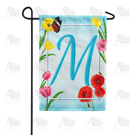 America Forever Spring Beauties Monogram Garden Flag