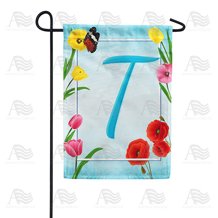 America Forever Spring Beauties Monogram Garden Flag