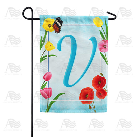 America Forever Spring Beauties Monogram Garden Flag