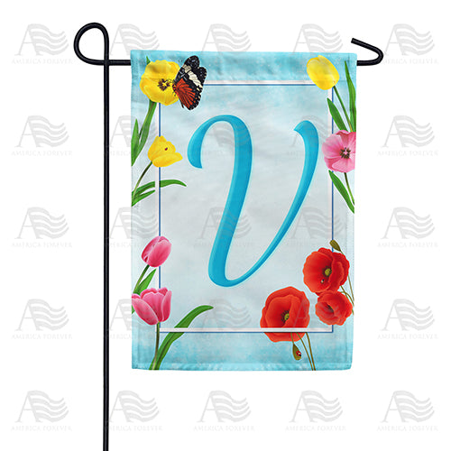 America Forever Spring Beauties Monogram Garden Flag