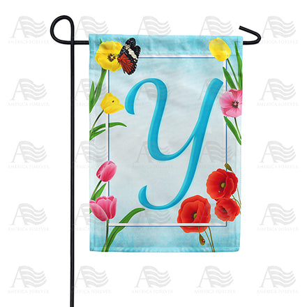 America Forever Spring Beauties Monogram Garden Flag