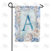 Old Fashion Flowers Monogram Garden Flag