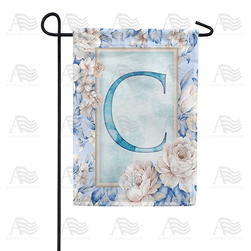 America Forever Old Fashion Flowers Monogram Garden Flag