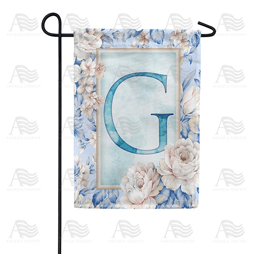 America Forever Old Fashion Flowers Monogram Garden Flag