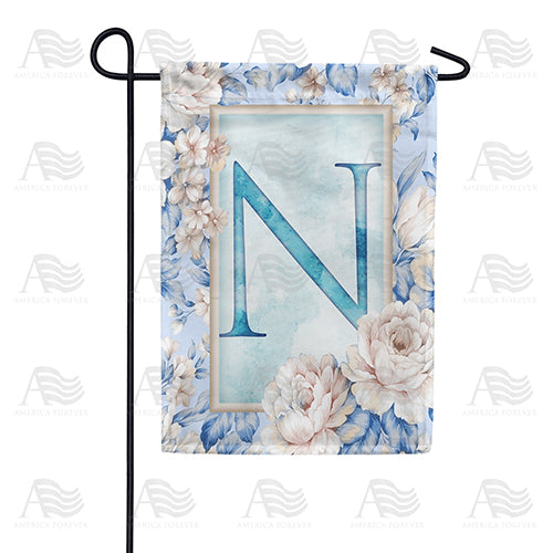 America Forever Old Fashion Flowers Monogram Garden Flag