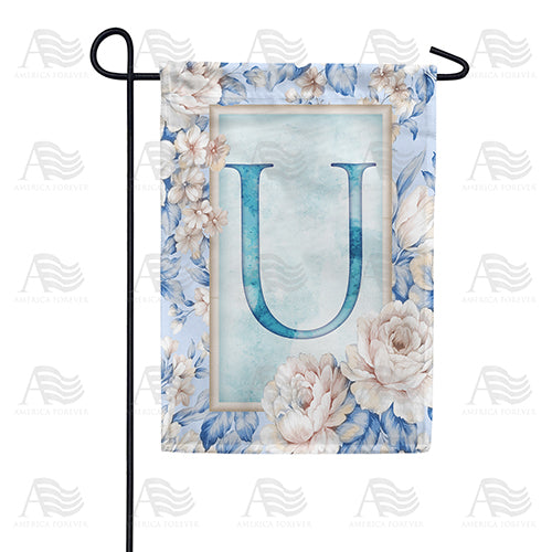 America Forever Old Fashion Flowers Monogram Garden Flag