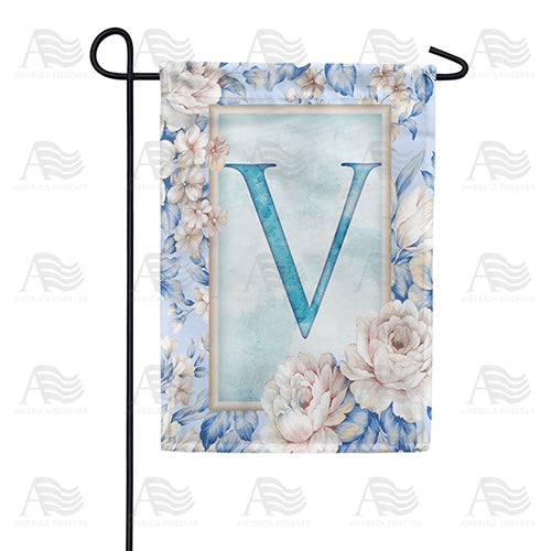 America Forever Old Fashion Flowers Monogram Garden Flag